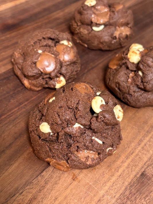 Triple Chocolate Chip Cookies - gluten free